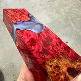Dyed Maple burl Hybrid Blank 6 1/8”L x 2”W x 1 1/8” thick