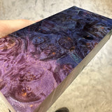 Dyed Maple Burl Blank 6 3/4”L x 3”W x 1 1/4” thick