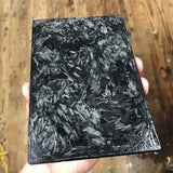 Shredded Carbon Fiber Slab Blank 5 3/4”L x 3 7/8”W x .34” thick