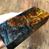 Dyed Spalted Maple Burl Blank 5”L x 2 1/8”W x 1 1/16” thick