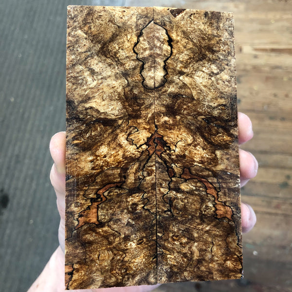 Spalted Maple Burl Knife Scales