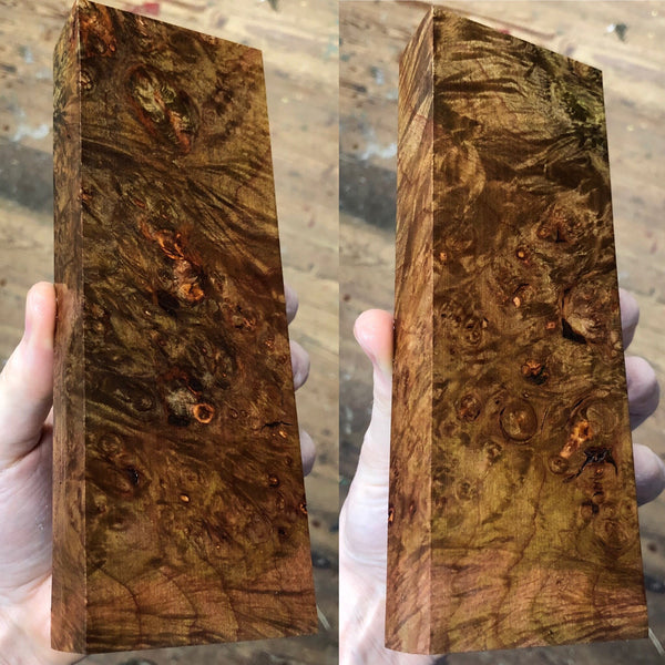 Large Lime Green Maple Burl Blank
