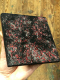 Shredded Carbon Fiber Red Holo Shred Slab Blank 5 1/4”L x 5 1/16”W x 3/8”+ thick