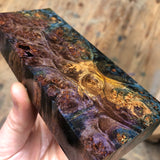 Dyed Maple Burl Blank 5 9/16”L x 2 3/16”W x 1” thick