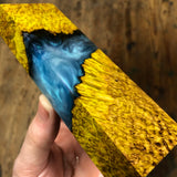 Dyed Ash Burl Semi Translucent Hybrid Blank 5 5/8”L x 1 3/4”W x 15/16” thick