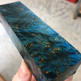 Dyed Maple Burl Blank 5 1/2”L x 1 5/8”W x 1 1/8” thick