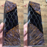 Dyed Black Ash Burl Honeycomb Hybrid Blank