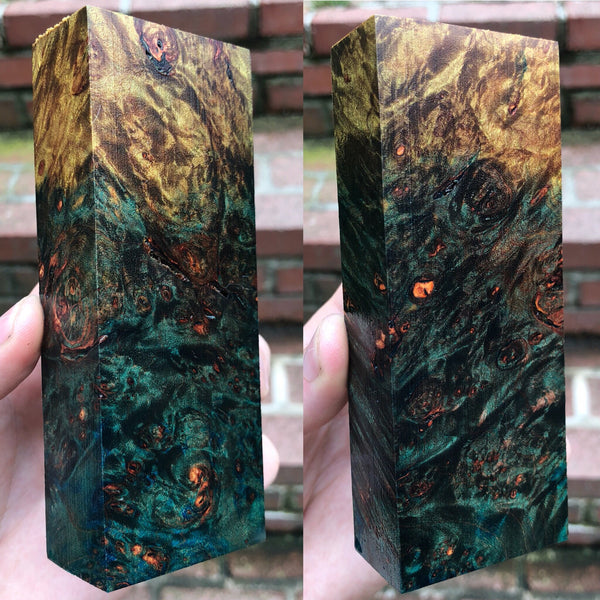 Dyed Maple Burl Blank