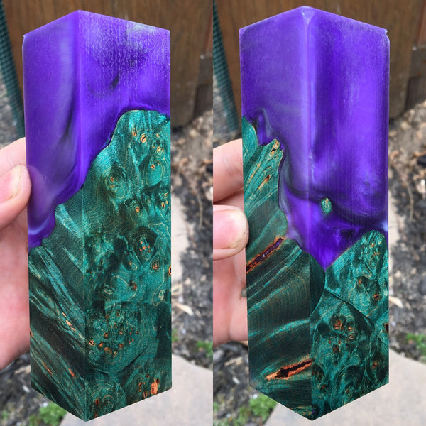 Green Dyed Maple Burl