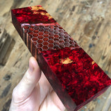 Dyed Spalted Maple Burl Honeycomb Hybrid Blank