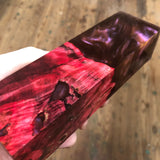 Dyed Buckeye Burl Semi Translucent Hybrid Blank 6 1/4”L x 1 13/16” x 1 7/16”