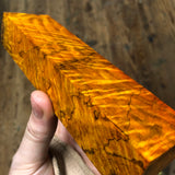 Dyed Spalted Curly Oak Blank 6 3/4”L x 1 13/16”W x 1 3/16” thick