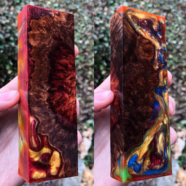 Red Mallee Burl Colorburst Blank