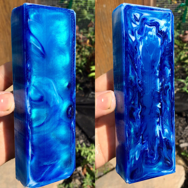 Vibrant Blue/Turquoise Swirl Resin Blank