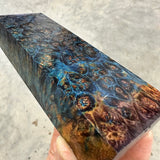 Dyed Maple Burl Blank 5 7/16”L x 1 7/8”W x 1 3/16” thick