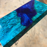 Dyed Box Elder Burl Galaxy Hybrid Blank 6”L x 2 3/16”W x 7/8” thick