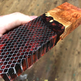 Red Mallee Burl Honeycomb Hybrid Blank 6 1/8”L x 1 11/16”W x 15/16” thick