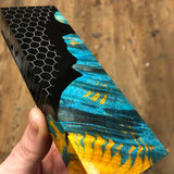 Dyed Buckeye Burl  Honeycomb Hybrid Blank 5 15/16”L x 1 15/16”W x 7/8” thick