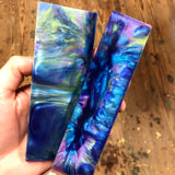 Resin slabs 2 pieces Knife Scales  5 5/8”L x 2 1/8”W x .41” thick and 6 1/8”L x 1 1/2”W x.41” thick