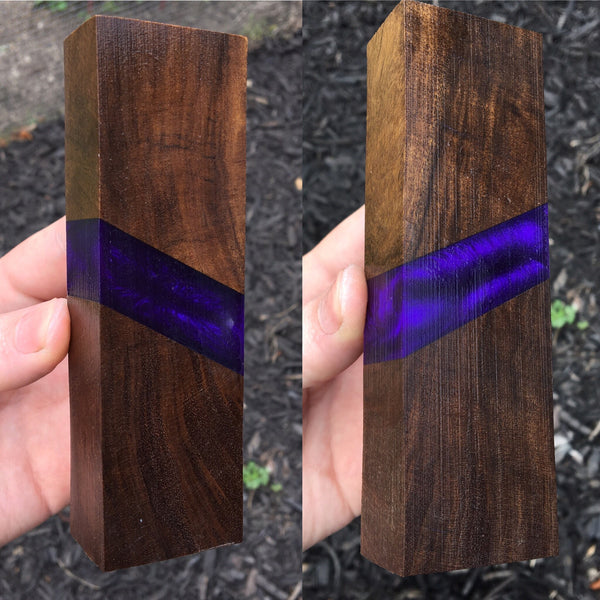 Desert Ironwood w/ Purple Resin Blank