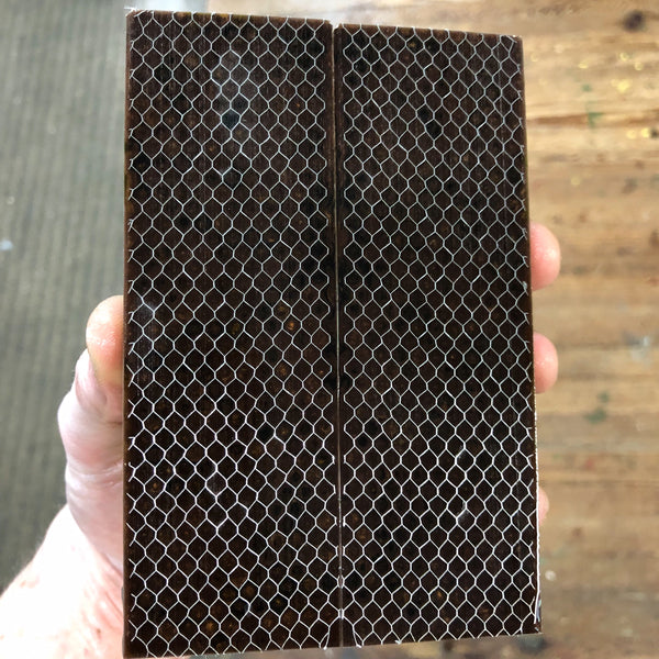 Brown/Bronze Honeycomb Knife Scales