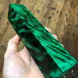 Emerald green curly Cottonwood Blank      7 7/8”L x 1 11/16” x 1 1/2”