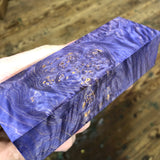Dyed Maple Burl Blank 5 1/8”L x 1 11/16”W x 1 5/16” thick