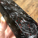 Carbon Fiber with Red Flake Blank 5 15/16”L x 1 9/16”W x 7/8” thick