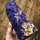 Purple Dyed Box Elder Burl Live Edge Blank