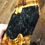 Mesquite Burl Shredded Carbon Fiber Resin Blank 6 1/8”L x 1 3/8”W x 7/8” thick