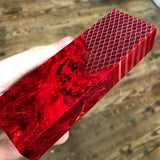 Dyed Buckeye Burl Honeycomb Hybrid Blank 5”L x 1 5/8”W x 7/8” thick