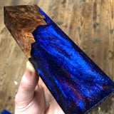 Red Mallee Burl Galaxy Resin Blank 6 1/8”L x 1 7/8”W x 1”+ thick