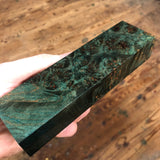 Dyed Maple Burl Blank 6 1/16”L x 1 5/8”W x 1 1/16” thick