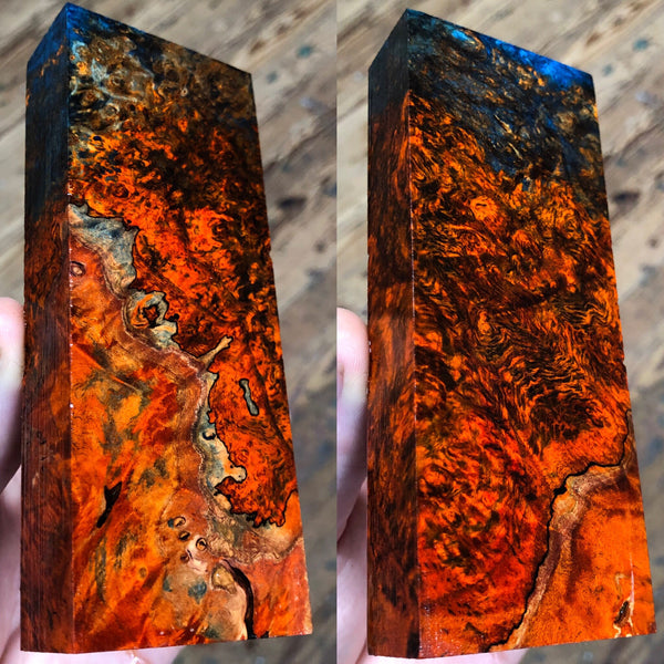 Dyed Spalted Maple Burl Blank